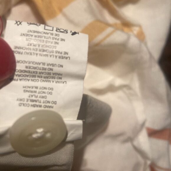 Linen blend Striped Sleeveless Button-Up dress thread and supply medium - Picture 8 of 8